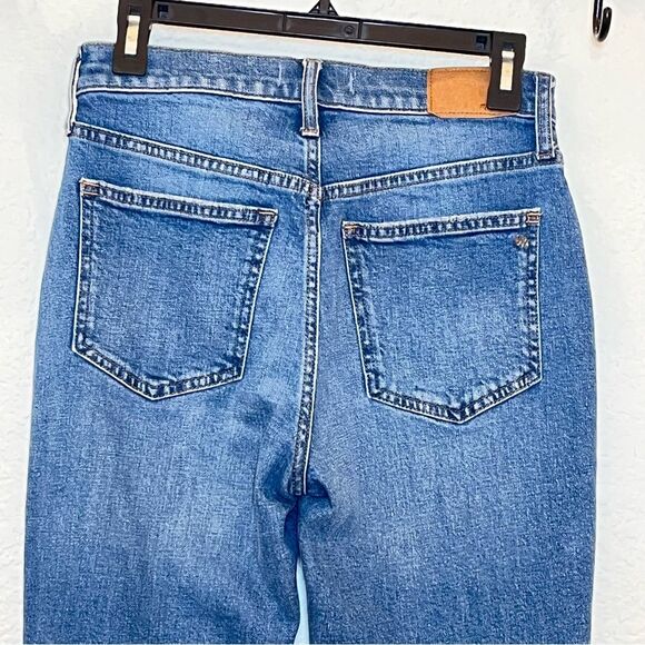 Madewell The Perfect Vintage Crop Jean in Gooding Wash: Knee-Rip Edition size 25 - Picture 5 of 16